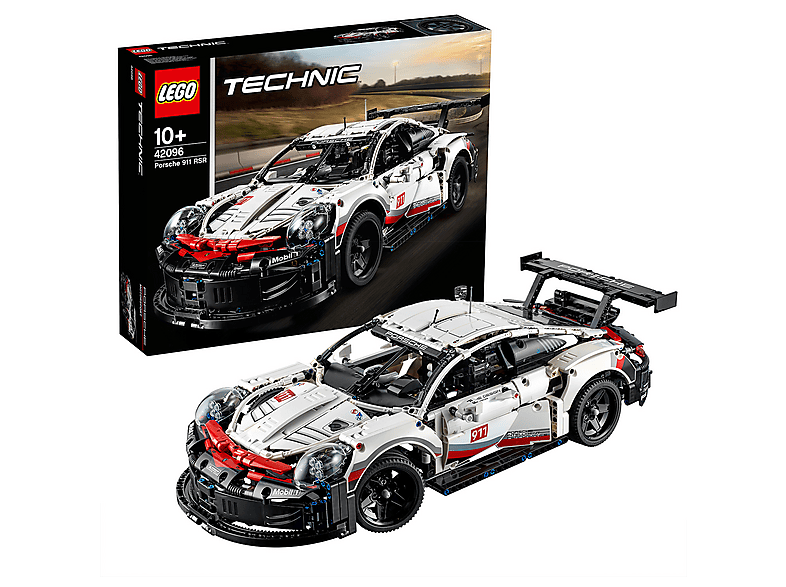Juego de construcción - LEGO Kit de construcción de maqueta de coche de juguete LEGO Technic 42096 Porsche 911 RSR (1580 piezas), 1 piezas