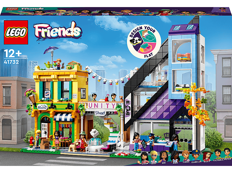 Juego de construcción - LEGO Friends Tiendas de Flores y Diseño del Centro de la Ciudad - 41732, edad recomendada: 12 año(s), 2010 piezas
