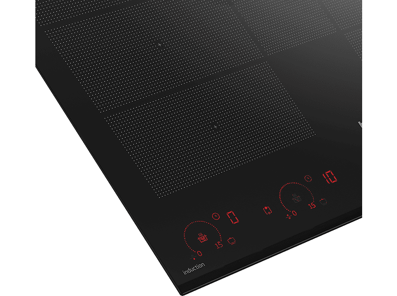 Placa de inducción - Beko HII68811NT, 8 zona(s) zonas, 580 mm, Negro