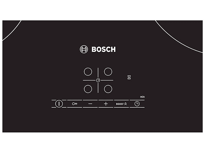 Placa de inducción - Bosch PIE611BB5E, 4 zonas, 522 mm, Negro