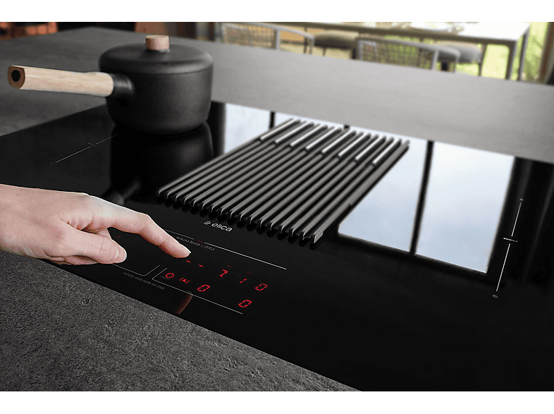 Placa de inducción - Elica HI03XXI-005-002, 4 Fuegos zonas, 830 mm, Negro