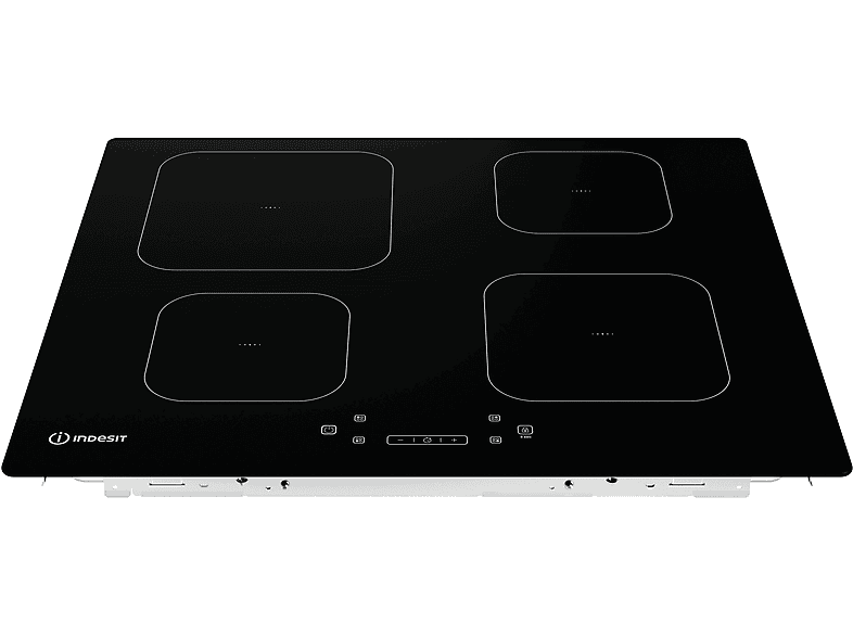 Placa de inducción - Indesit 8050147589847, 4 zonas, 590 mm, Negro