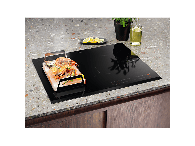 Placa de inducción - Electrolux 308668162, 4 Fuegos zonas, 710 mm, Negro