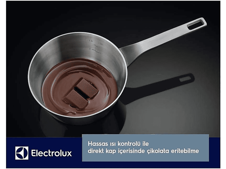 Placa de inducción - Electrolux 307936330, 4 zonas, 590 mm, Negro
