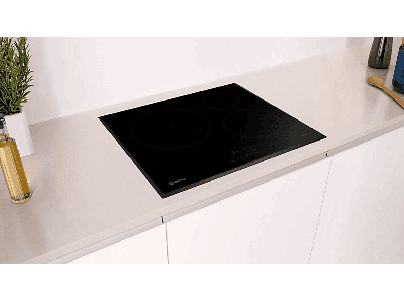 Placa inducción - Balay 3EB965LR, 3 zonas, Zona Gigante 28 cm, Control táctil, Negro