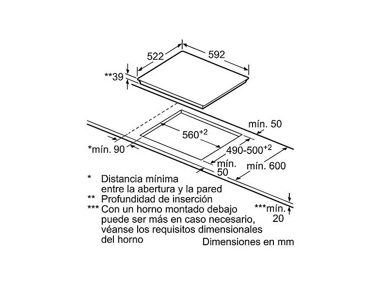 Placa vitrocerámica - Balay 3EB767LQ, 3 zonas, 32 cm, Negro