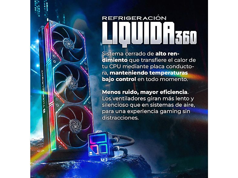 PC Gaming - PC Racing INTEL I7 ORDENADOR SOBREMESA, Intel® Core™ i7 12700F, 32 GB RAM, 2 TB SSD, GeForce RTX™ 5060, Windows 11 Pro, Negro