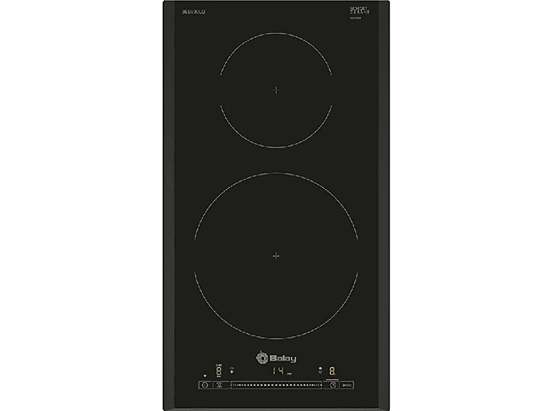 Placa modular - Balay 3EB930LQ, Inducción, 2 zonas, 21 cm, Negro