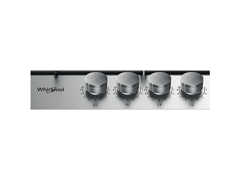 Placa de gas - Whirlpool TGML 650 IX, 4 zona(s) zonas, 580 mm, Acero inoxidable