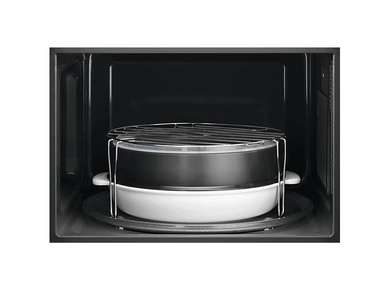 Microondas con grill - AEG MFB295DB, 1350 W, 10 potencia, 29 l, Acero