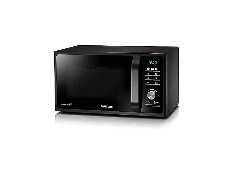 Microondas libre instalación - Samsung MG23F301TAK/EO, 800 W, 6 potencia, 23 l, Negro