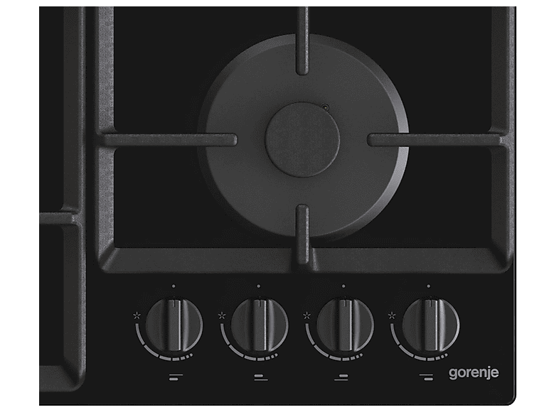 Placa de gas - Gorenje GTW641EB, 4 zone(s) zonas, LPG (Propane/Butane), 600 mm, Negro