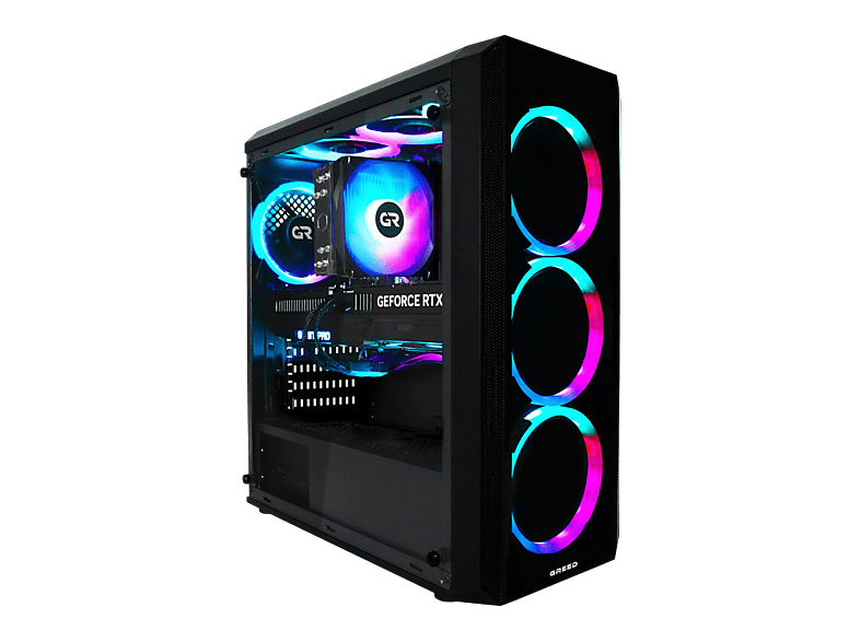 PC Gaming - Greed MK2 AMD | Gaming Ordenador / Computer, AMD Ryzen 7 5700X, 32 GB RAM, 1000 GB SSD, GeForce RTX™ 5060 Ti, Windows 11 Pro, Negro