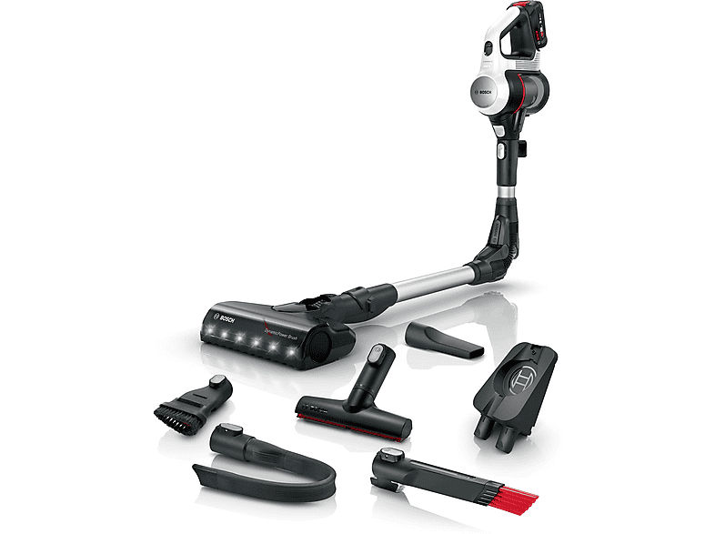 Aspirador escoba - Bosch BCS711XXL, 7 W, Depósito 0,3 l, Autonomía 40 min, Blanco