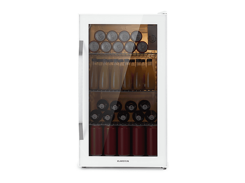Frigorífico una puerta - Klarstein Beersafe XXL, 80 Litros, Altura 84,50 cm, Inox