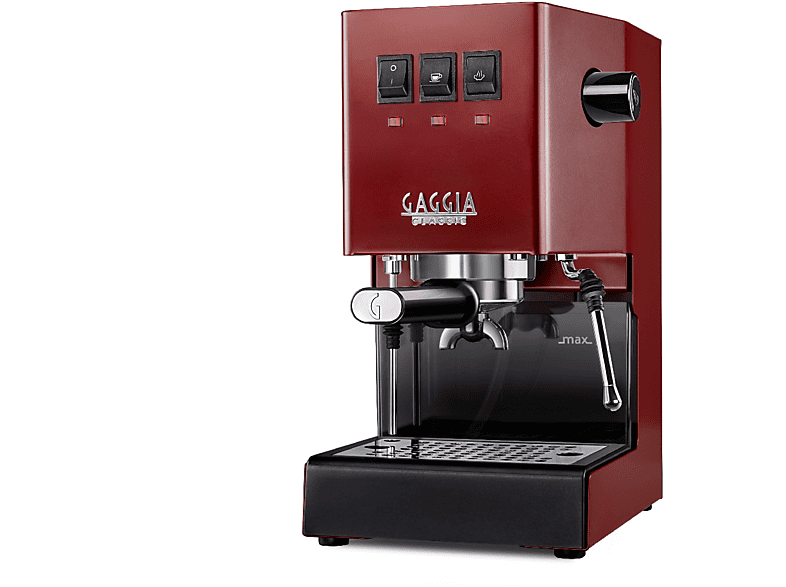 Cafetera espresso manual - Gaggia E24, 15 bar, 1200 W, 2 tazas, Rojo