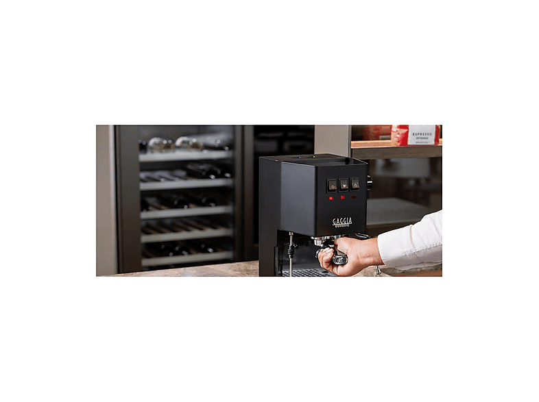 Cafetera express - Gaggia E24, 15 bar, 1200 W, 2 tazas, Negro