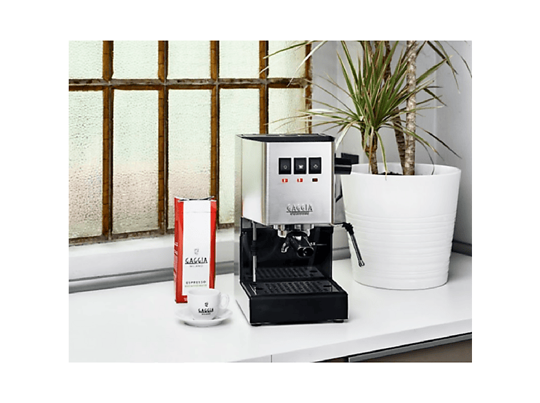Cafetera express - Gaggia E24, 15 bar, 1200 W, 2 tazas, Plata