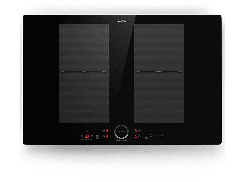 Placa de inducción - Klarstein Delicatessa 77 Flex, 4 zonas, 77 cm, Negro