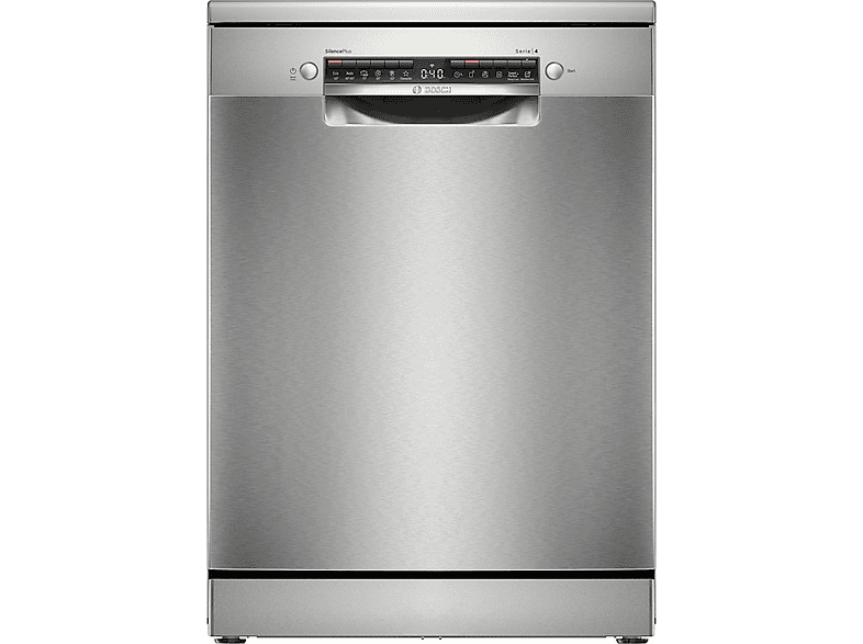 Lavavajillas libre instalación 60 cm - Bosch SMS4EMI06E, 14 servicios, 6 programas, 600 mm, Acero inoxidable