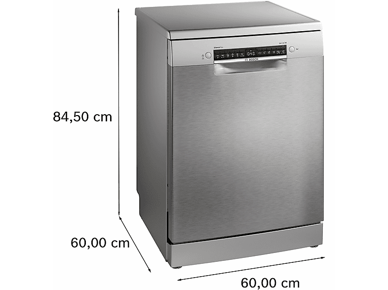 Lavavajillas libre instalación 60 cm - Bosch SMS4EMI06E, 14 servicios, 6 programas, 600 mm, Acero inoxidable