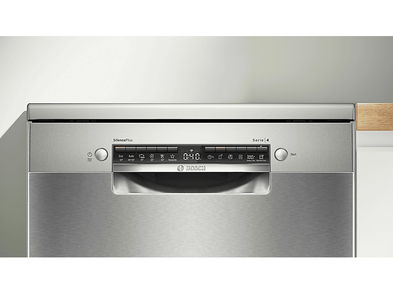 Lavavajillas libre instalación 60 cm - Bosch SMS4EMI06E, 14 servicios, 6 programas, 600 mm, Acero inoxidable