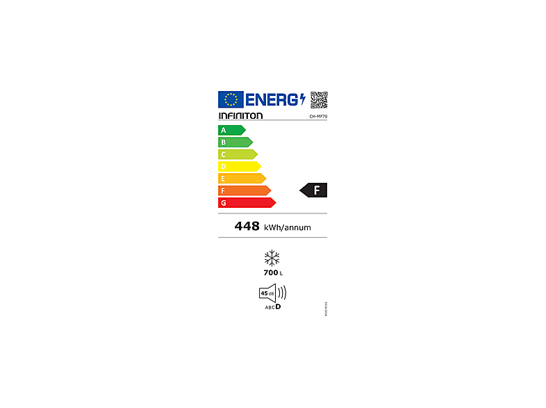 Congelador horizontal - Infiniton Electronics CH-MF70, 94,5 cm, Blanco