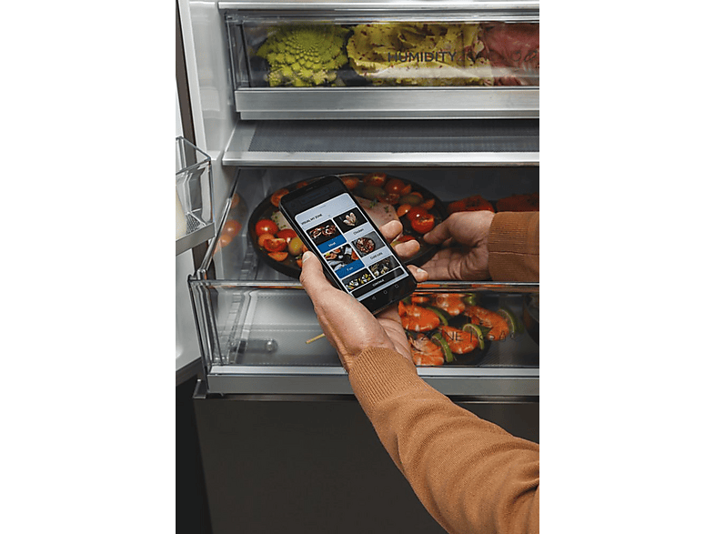 Frigorífico americano - Haier HFW7720EWMP, No Frost, Dinámico (con ventilador), Altura 2006 mm, Capacidad 477 l, Plata