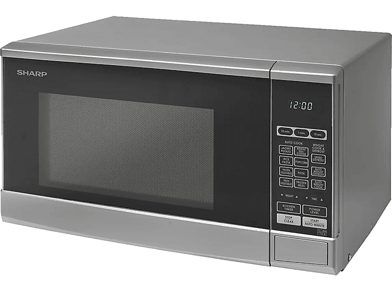 Microondas - Sharp R270S, 800 W, 10 potencia, 20 l, Plata