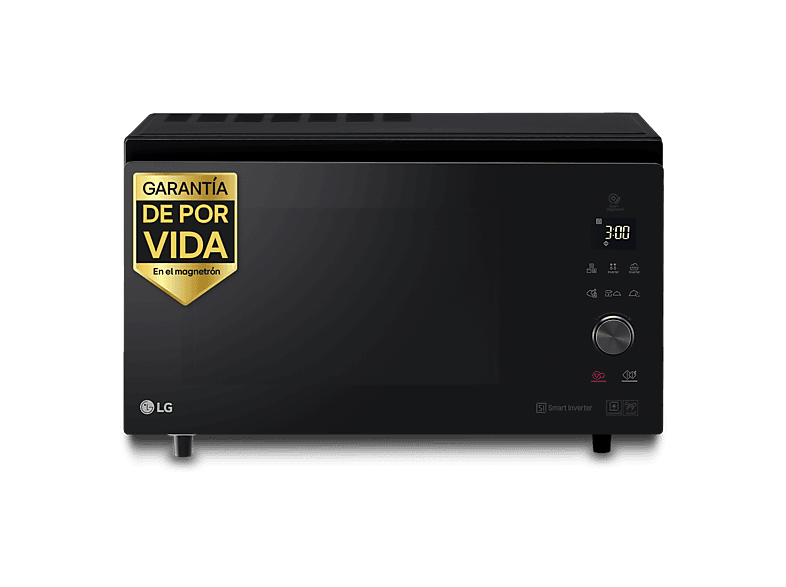 Microondas con horno - LG MJ3965BPS, 39 L, 4 en 1, Grill, Multifunción