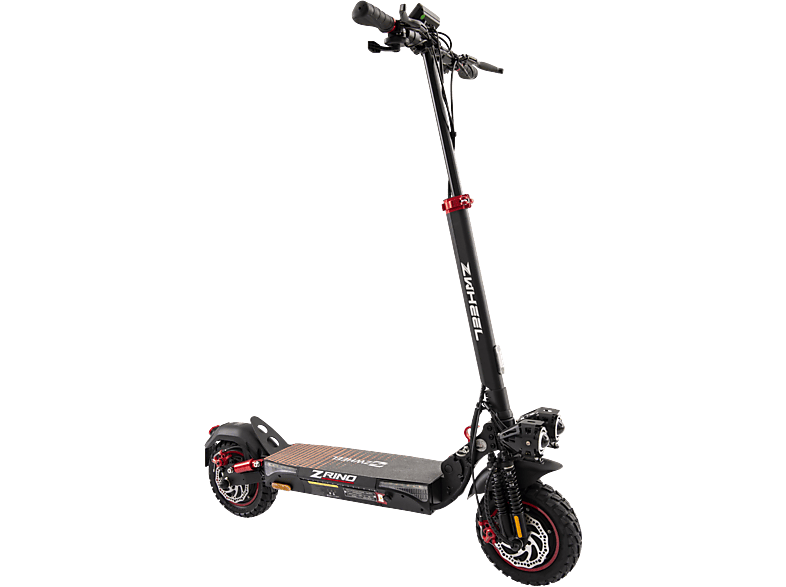 Patinete eléctrico - Zwheel ZRino Duo, Pot. máx. 2000 W, Carga máx. 120 kg, 45 km autonomía, 12500 mAh, Negro