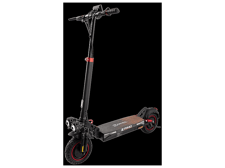 Patinete eléctrico - Zwheel ZRino Duo, Pot. máx. 2000 W, Carga máx. 120 kg, 45 km autonomía, 12500 mAh, Negro