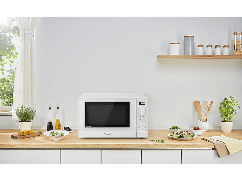Microondas libre instalación - Panasonic NN-ST45KWEPG, 2400 W, 7 potencia, 32 l, Blanco