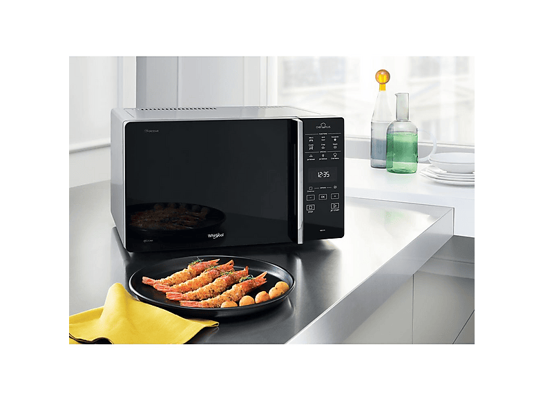 Microondas libre instalación - Whirlpool MCP 349 SL, 900 W, 6 potencia, 25 l, Plata