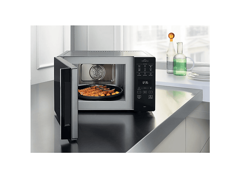 Microondas libre instalación - Whirlpool MCP 349 SL, 900 W, 6 potencia, 25 l, Plata