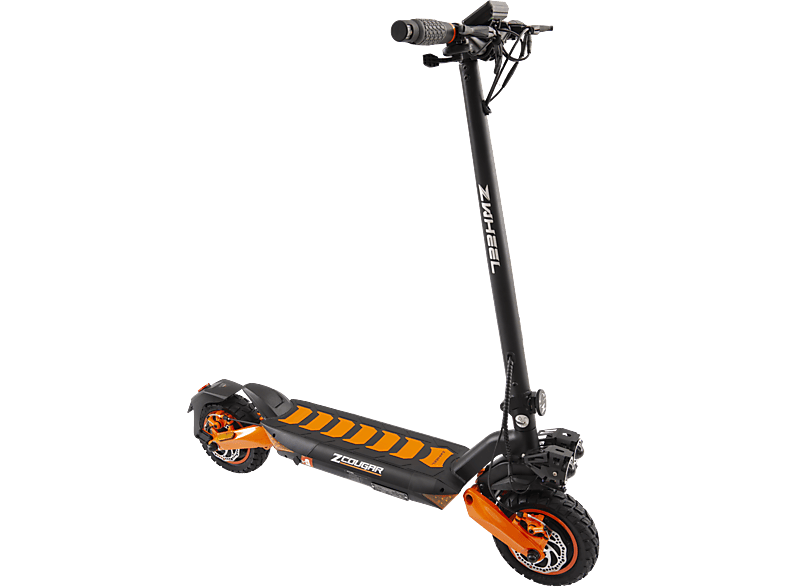 Patinete eléctrico - Zwheel ZCougar Duo, Pot. máx. 2000 W, Carga máx. 120 kg, 70 km autonomía, 20000 mAh, Negro