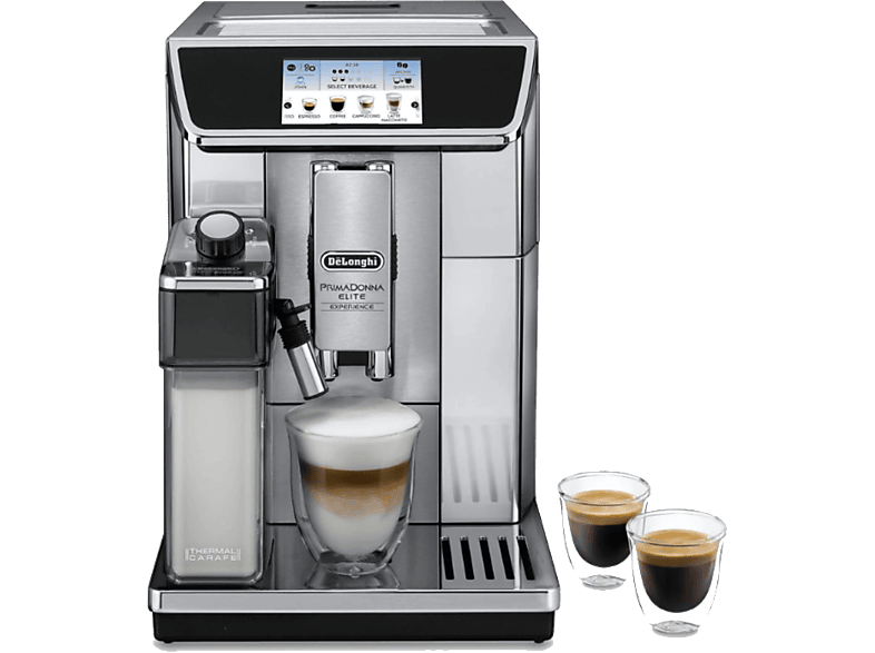 Cafetera superautomática - De Longhi, De'Longhi PrimaDonna Elite Experience ECAM650.85.MS, 1450 W, 19 bar, Molinillo integrado, Sistema Thermoblock