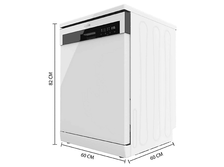 Lavavajillas libre instalación 60 cm - Cecotec 2772 LAVAVAJILLAS BOLERO AGUAZERO 6100 E, 12 servicios, 6 programas, 60 cm, Blanco