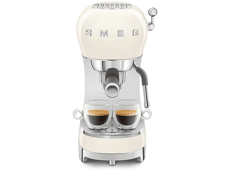Cafetera express - Smeg ECF02CREU, 15 bar, 1350 W, 2 tazas, Crema de