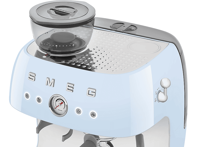 Cafetera express - Smeg EGF03PBEU AZUL, 15 bar, 1650 W, 2 tazas