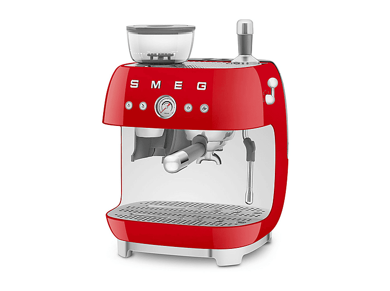 Cafetera express - Smeg EGF03RDEU ROJO, 15 bar, 1650 W, 2 tazas