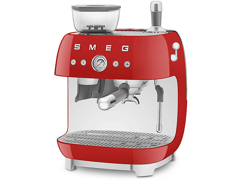 Cafetera express - Smeg EGF03RDEU ROJO, 15 bar, 1650 W, 2 tazas