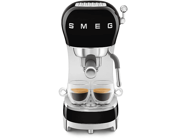 Cafetera express - Smeg ECF02BLEU NEGRO, 15 bar, 1350 W, 2 tazas