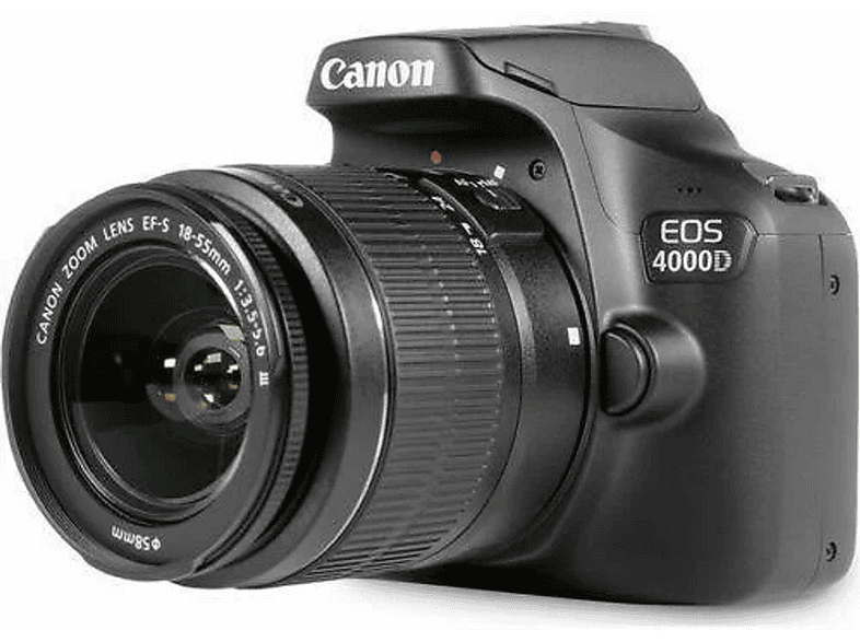 Cámara digital - Canon EOS 4000D, 18 megapixel, Full HD 1080p, Negro