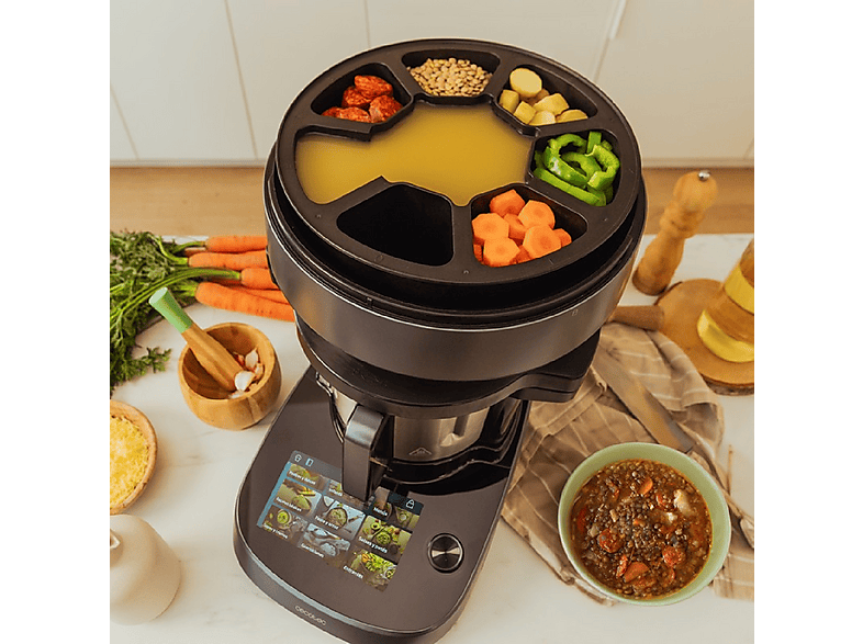 Robot de cocina - Cecotec 4701 MAMBO COOKING UNIQUE, 1600 W, 4,5 l, Negro