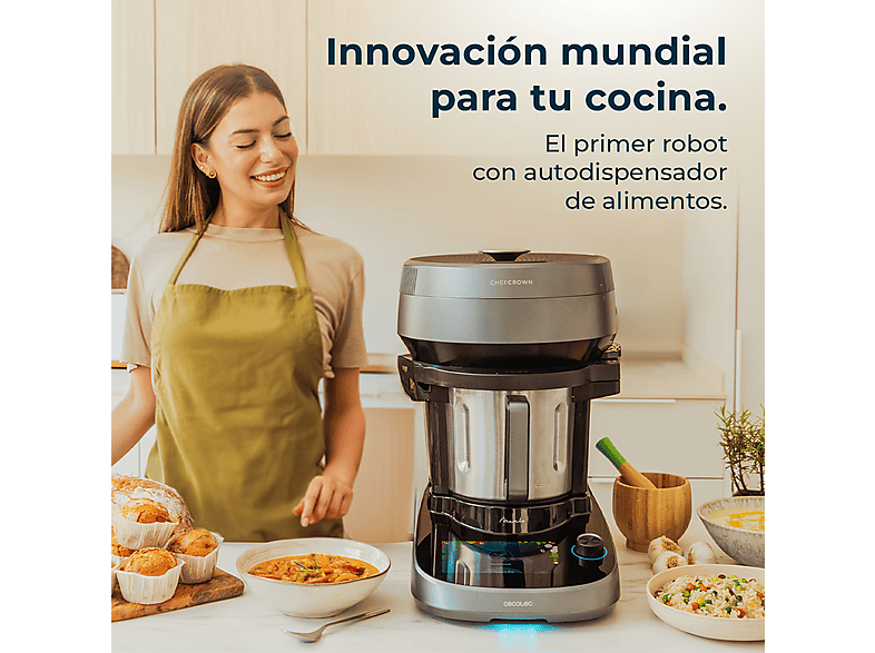 Robot de cocina - Cecotec 4701 MAMBO COOKING UNIQUE, 1600 W, 4,5 l, Negro