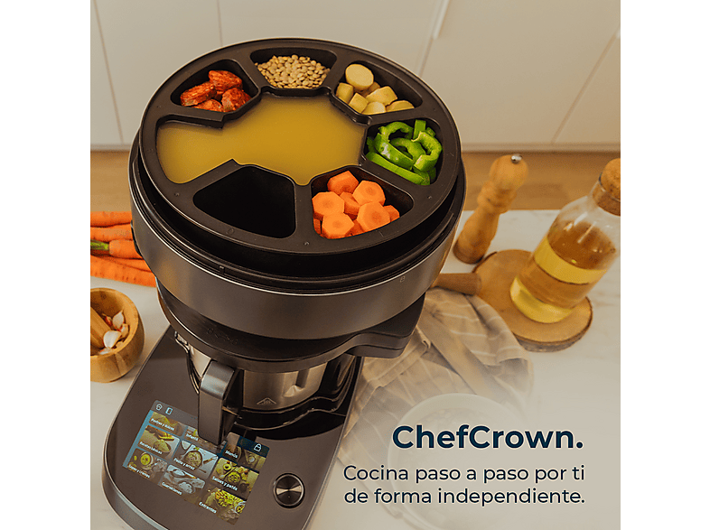 Robot de cocina - Cecotec 4701 MAMBO COOKING UNIQUE, 1600 W, 4,5 l, Negro