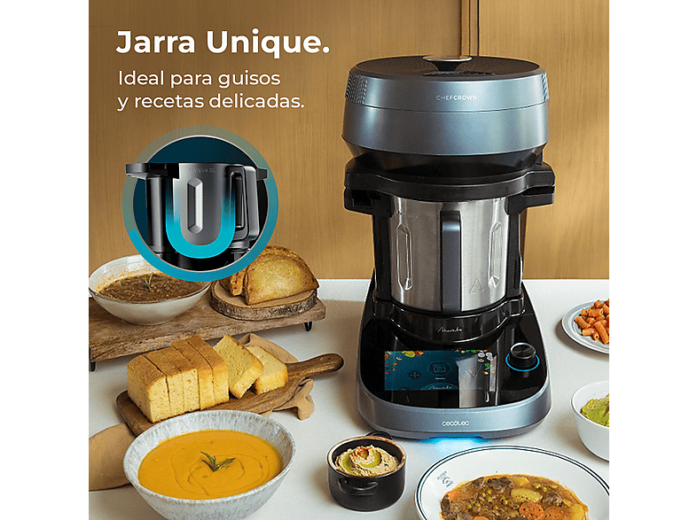 Robot de cocina - Cecotec 4701 MAMBO COOKING UNIQUE, 1600 W, 4,5 l, Negro