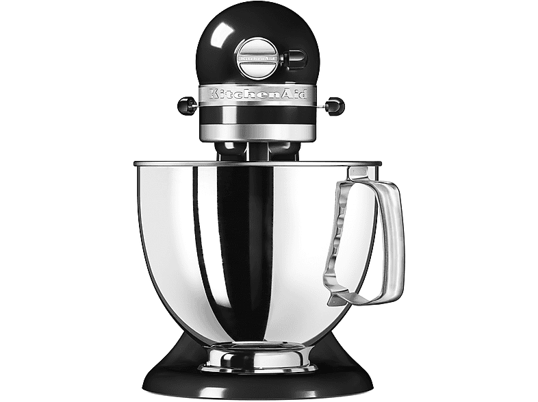 Robot amasador - KitchenAid 5KSM125EOB, 300W, 4.8L, Negro