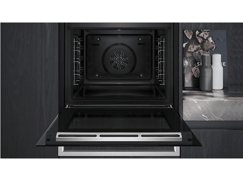 Horno - Siemens HB372ABS0S, Integrable, 71 l, 548 mm, Negro, Acero inoxidable